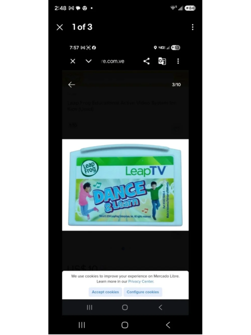 [PARTS NOT WORKING LeapFrog LeapTV Dance & Learn Game Cartridge Music Ages 3-6